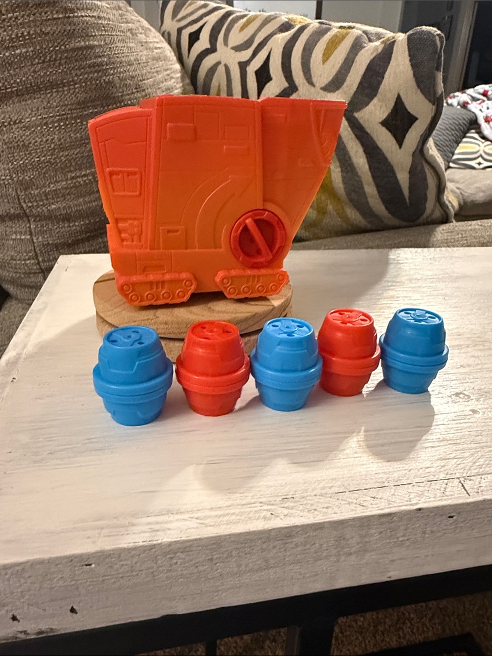 Orange Sand Dune Vehicle with Blue & Red Stackable Pods - Kids Toys